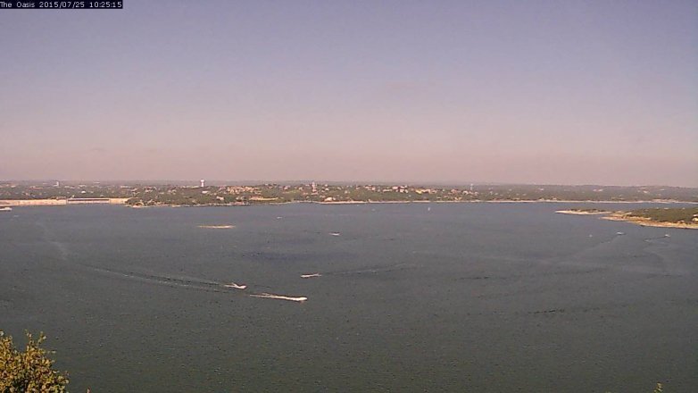 Lake Travis webcam, July 25, 2015 9:30 AM CT