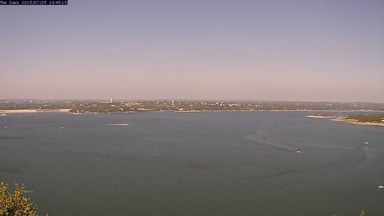 Lake Travis webcam, July 25, 2015 9:50 AM CT