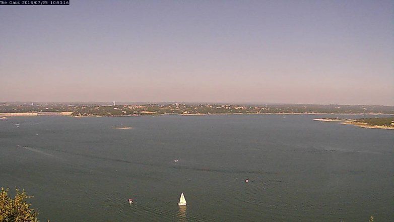 Lake Travis webcam, July 25, 2015 10:00 AM CT