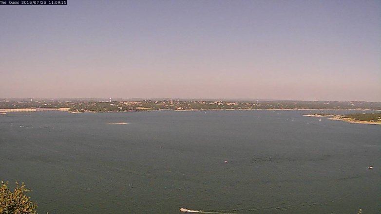 Lake Travis webcam, July 25, 2015 10:15 AM CT