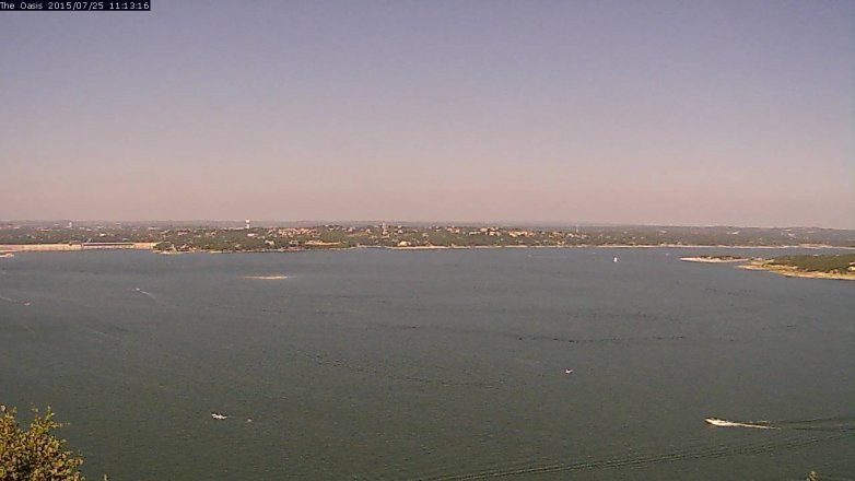 Lake Travis webcam, July 25, 2015 10:20 AM CT