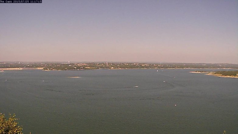 Lake Travis webcam, July 25, 2015 10:25 AM CT