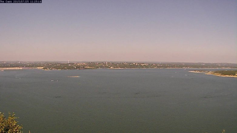 Lake Travis webcam, July 25, 2015 10:30 AM CT