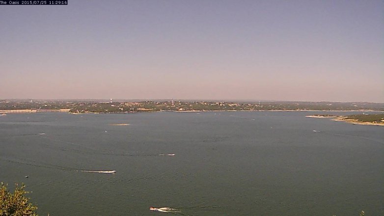 Lake Travis webcam, July 25, 2015 10:35 AM CT
