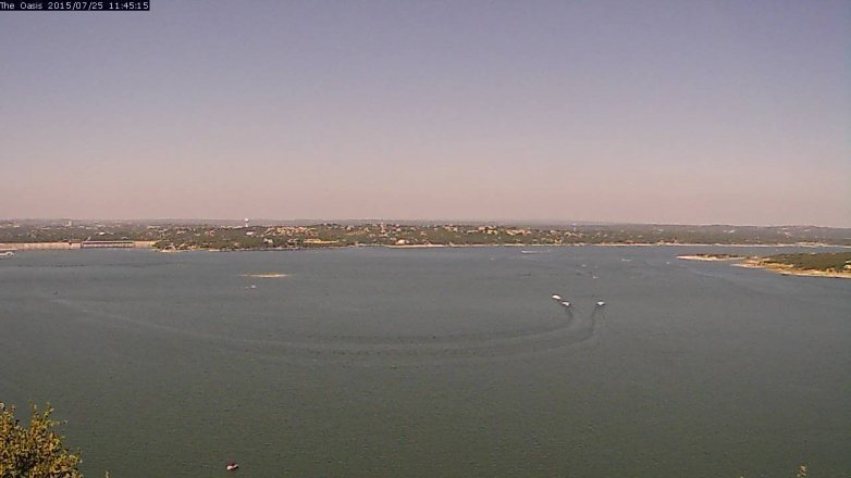 Lake Travis webcam, July 25, 2015 10:50 AM CT