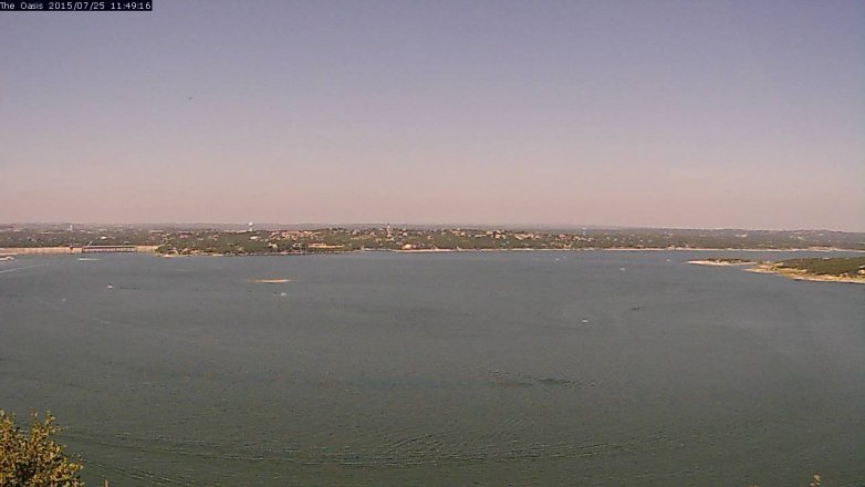 Lake Travis webcam, July 25, 2015 10:55 AM CT