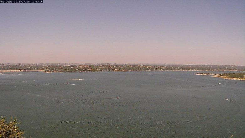 Lake Travis webcam, July 25, 2015 11:00 AM CT