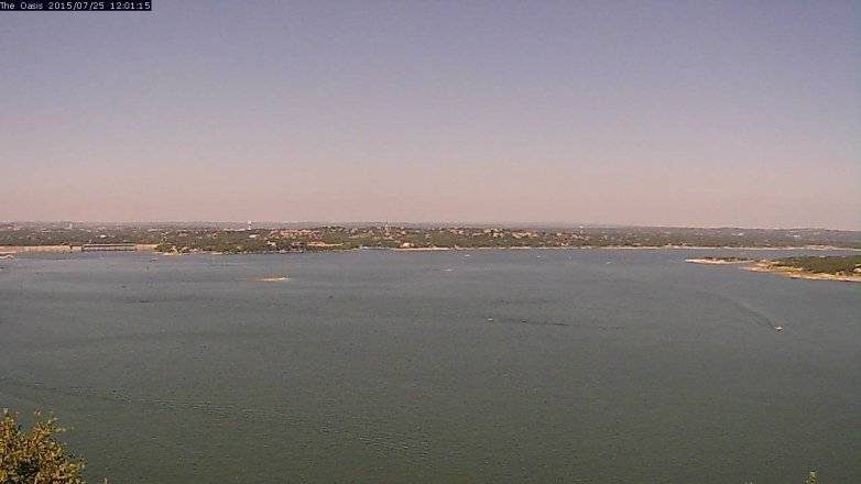 Lake Travis webcam, July 25, 2015 11:05 AM CT