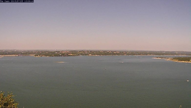 Lake Travis webcam, July 25, 2015 11:15 AM CT