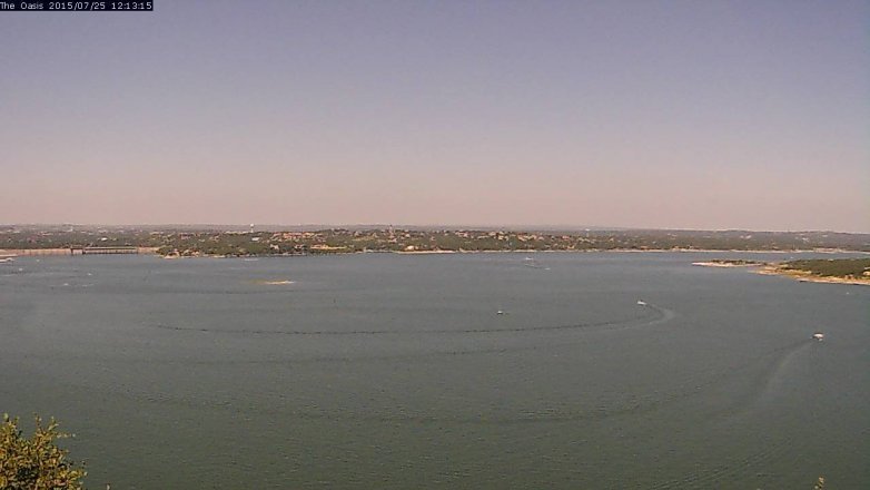 Lake Travis webcam, July 25, 2015 11:20 AM CT