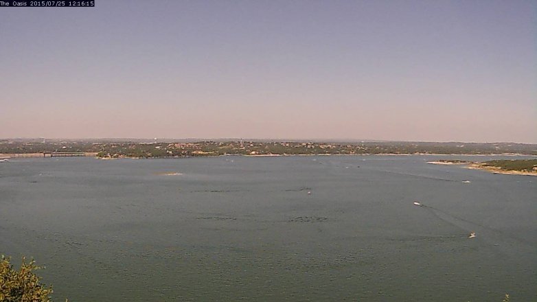 Lake Travis webcam, July 25, 2015 11:25 AM CT