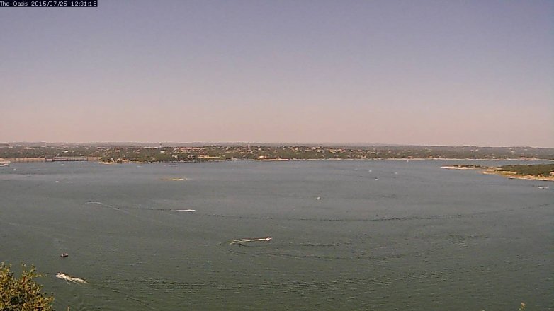 Lake Travis webcam, July 25, 2015 11:35 AM CT