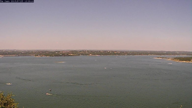 Lake Travis webcam, July 25, 2015 11:45 AM CT