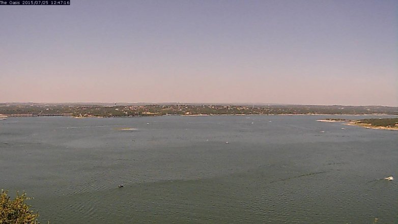 Lake Travis webcam, July 25, 2015 11:55 AM CT