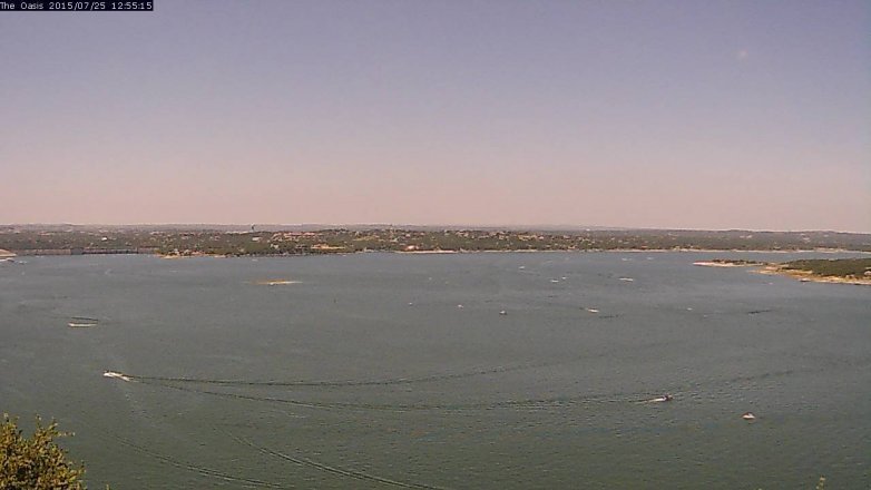 Lake Travis webcam, July 25, 2015 12:00 PM CT