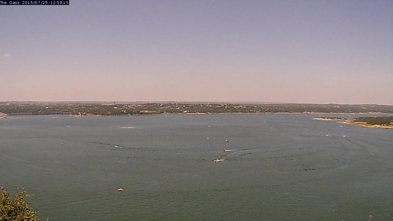 Lake Travis webcam, July 25, 2015 12:05 PM CT