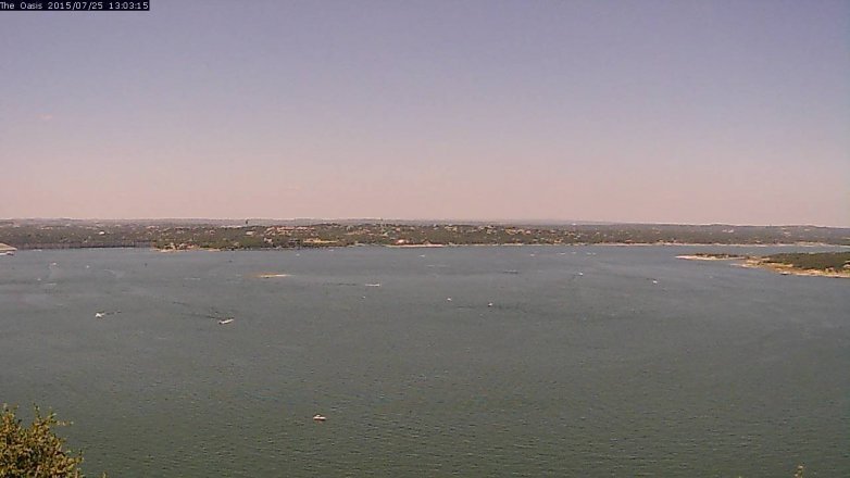 Lake Travis webcam, July 25, 2015 12:10 PM CT