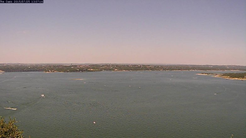 Lake Travis webcam, July 25, 2015 12:15 PM CT