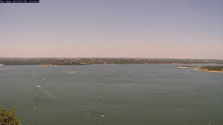 Lake Travis webcam, July 25, 2015 12:25 PM CT