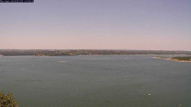 Lake Travis webcam, July 25, 2015 12:45 PM CT
