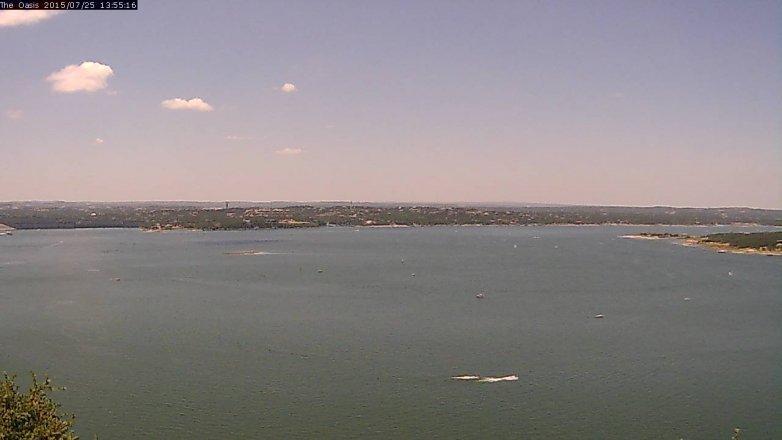 Lake Travis webcam, July 25, 2015 1:00 PM CT