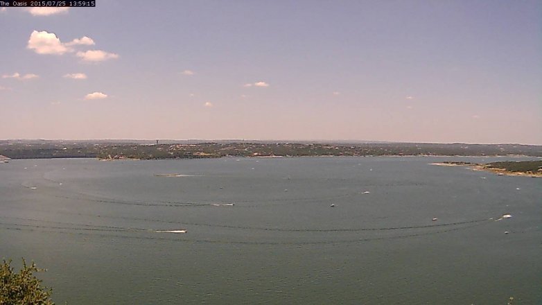 Lake Travis webcam, July 25, 2015 1:05 PM CT