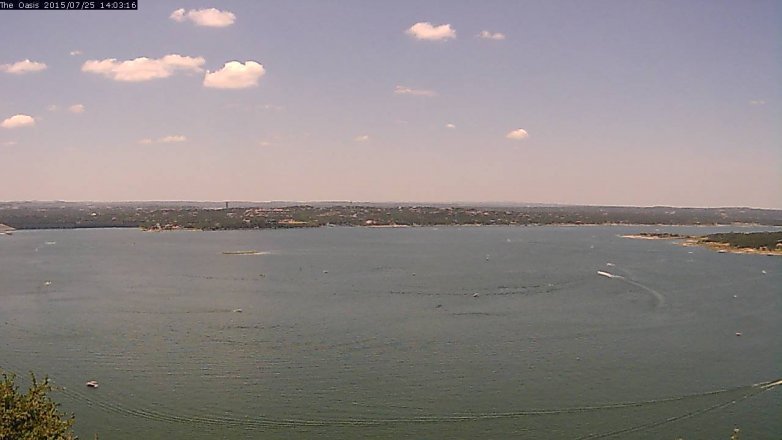 Lake Travis webcam, July 25, 2015 1:10 PM CT