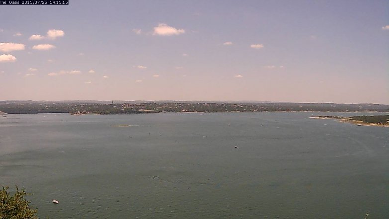Lake Travis webcam, July 25, 2015 1:20 PM CT