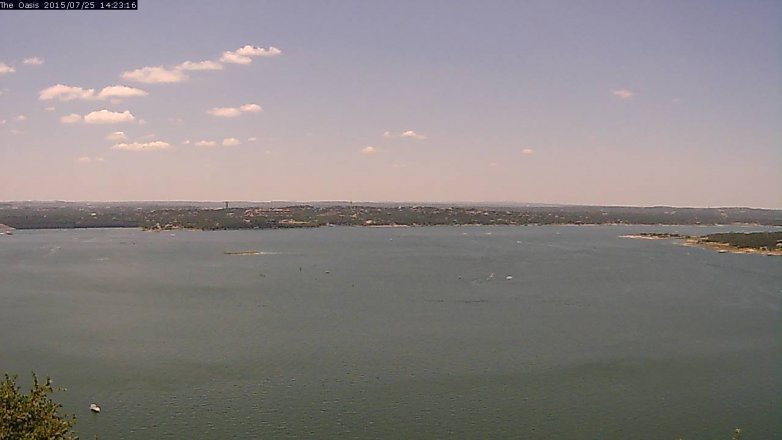 Lake Travis webcam, July 25, 2015 1:30 PM CT