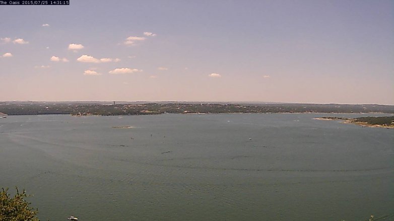 Lake Travis webcam, July 25, 2015 1:40 PM CT