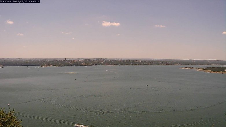 Lake Travis webcam, July 25, 2015 1:50 PM CT