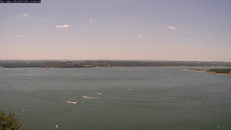 Lake Travis webcam, July 25, 2015 1:55 PM CT