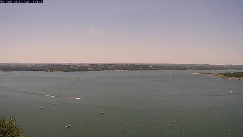 Lake Travis webcam, July 25, 2015 2:10 PM CT