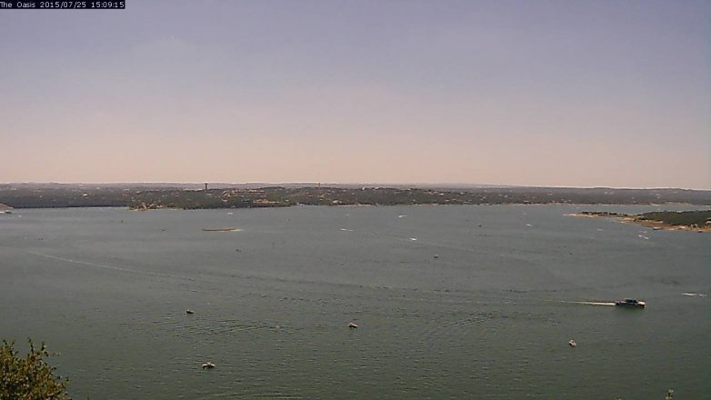 Lake Travis webcam, July 25, 2015 2:15 PM CT