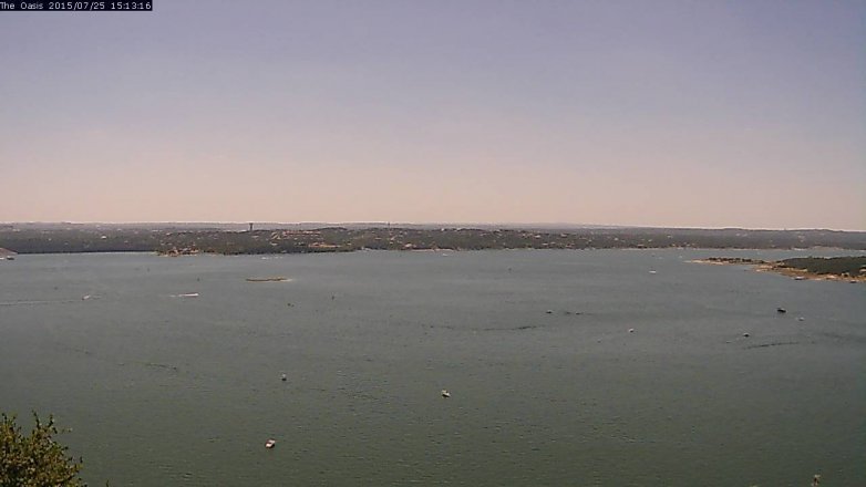 Lake Travis webcam, July 25, 2015 2:20 PM CT