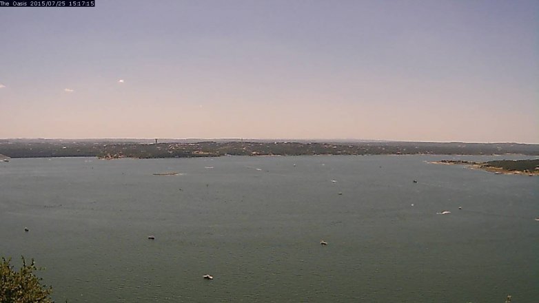 Lake Travis webcam, July 25, 2015 2:25 PM CT