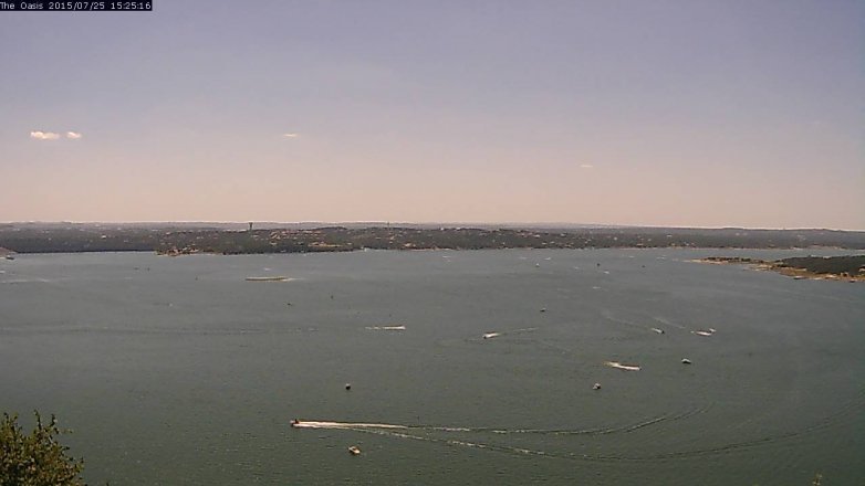 Lake Travis webcam, July 25, 2015 2:30 PM CT