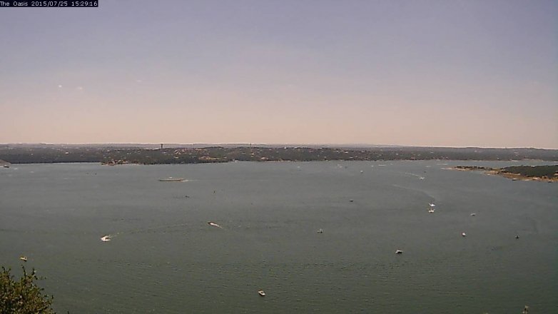 Lake Travis webcam, July 25, 2015 2:35 PM CT
