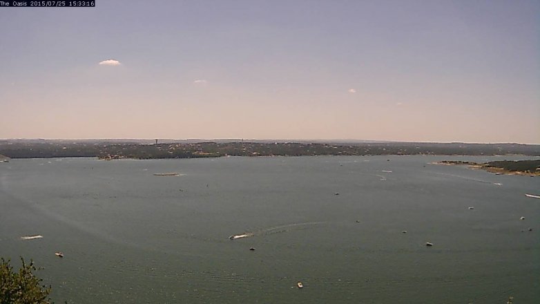 Lake Travis webcam, July 25, 2015 2:40 PM CT
