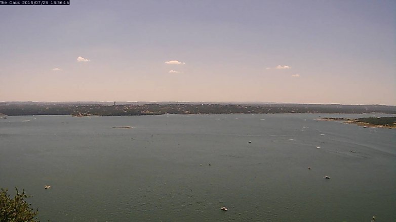 Lake Travis webcam, July 25, 2015 2:45 PM CT