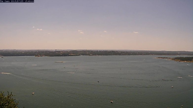 Lake Travis webcam, July 25, 2015 2:55 PM CT