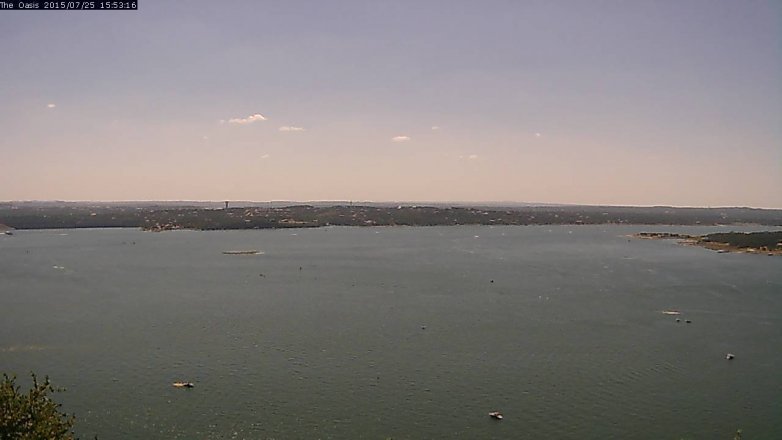 Lake Travis webcam, July 25, 2015 3:00 PM CT
