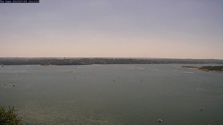 Lake Travis webcam, July 25, 2015 3:20 PM CT