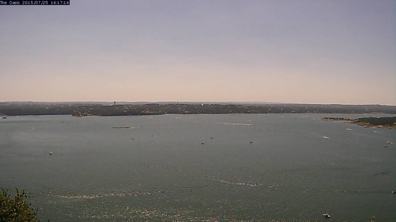 Lake Travis webcam, July 25, 2015 3:25 PM CT