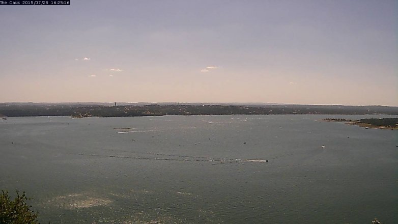 Lake Travis webcam, July 25, 2015 3:30 PM CT