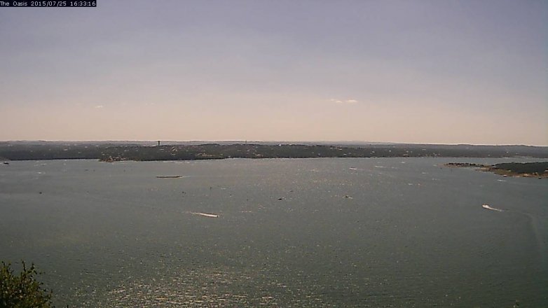 Lake Travis webcam, July 25, 2015 3:40 PM CT