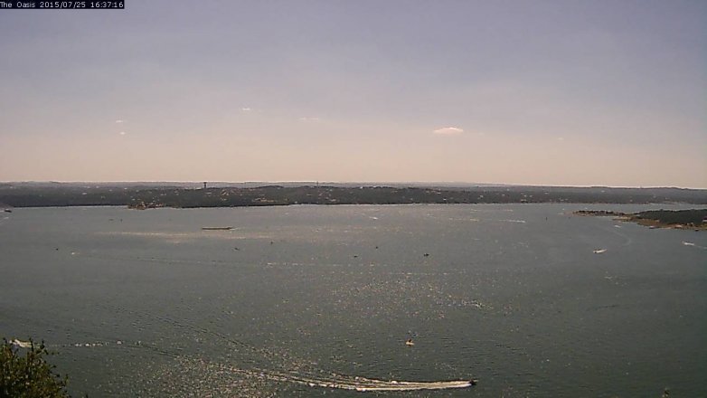 Lake Travis webcam, July 25, 2015 3:45 PM CT