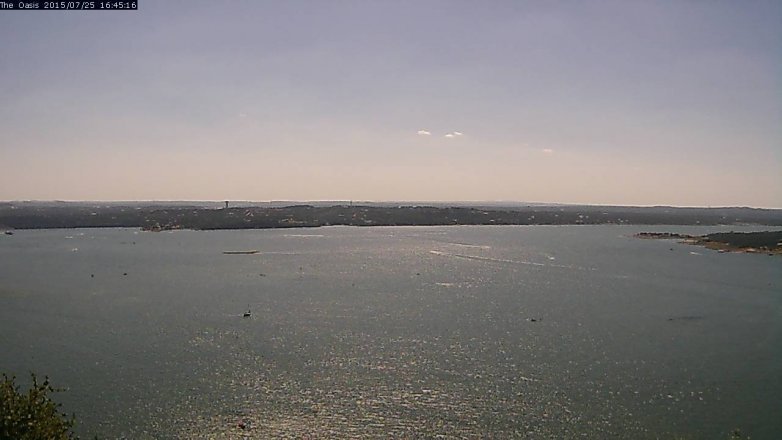 Lake Travis webcam, July 25, 2015 3:50 PM CT