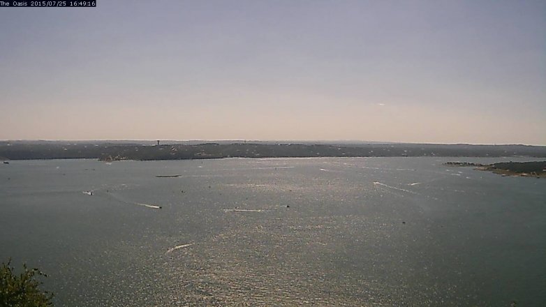 Lake Travis webcam, July 25, 2015 3:55 PM CT