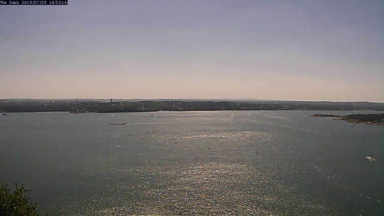 Lake Travis webcam, July 25, 2015 4:00 PM CT